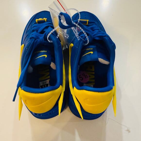 Nike Air Force 1 Low Women 7 Sneakers x AMBUSH Game Royal/Varsity Maize Men 5.5 - Picture 3 of 5